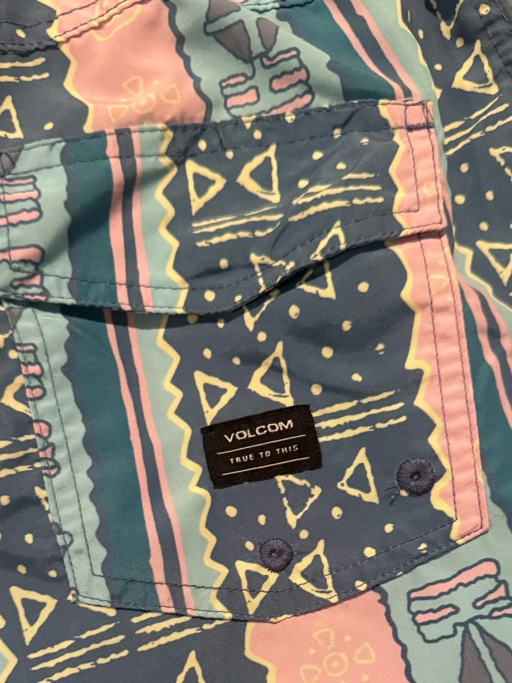 Volcom Boys Geometric Stripe Swim Shorts